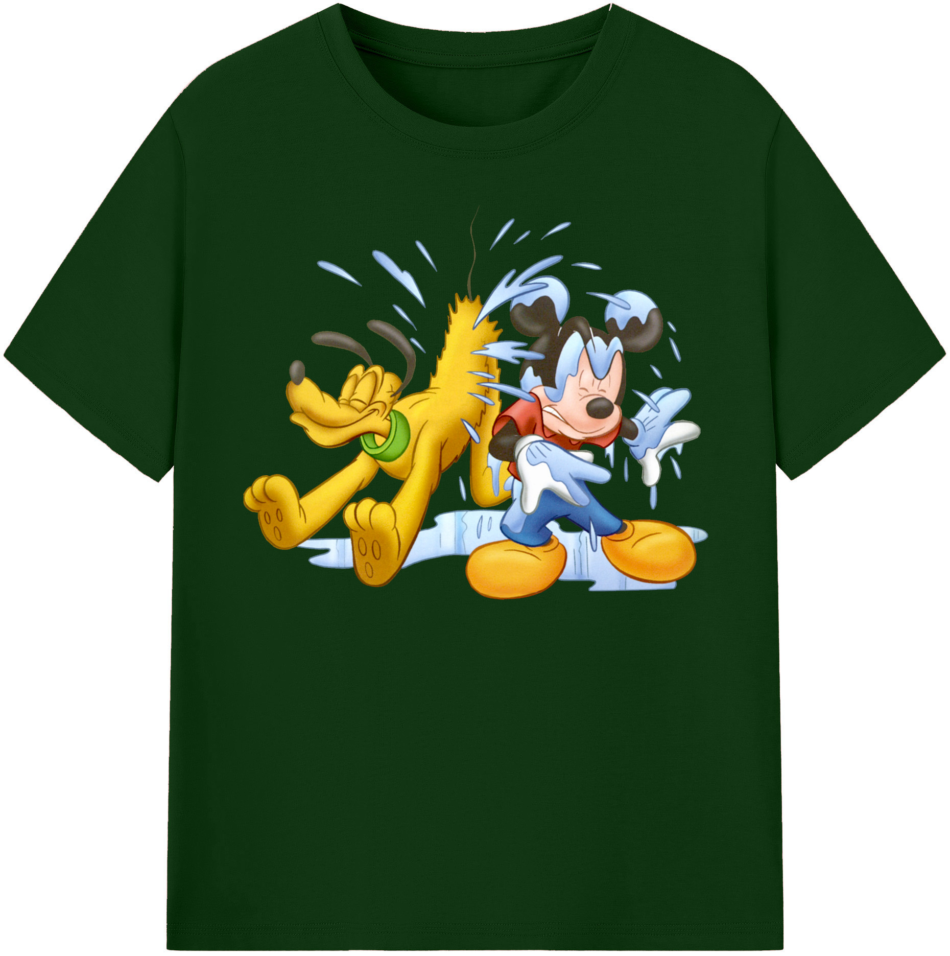 （画像用） ミッキーマウス Mickey Mouse 綿100％半袖Tシャツ（フロントプリント）
